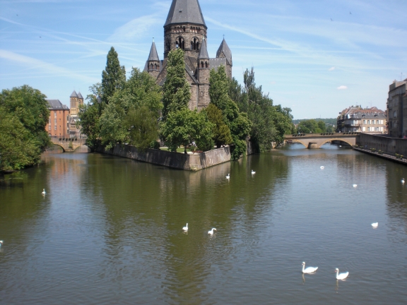 View from Moyen Pont, Metz, France