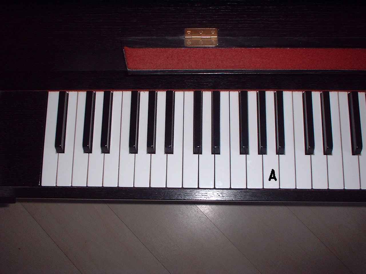 A on piano
